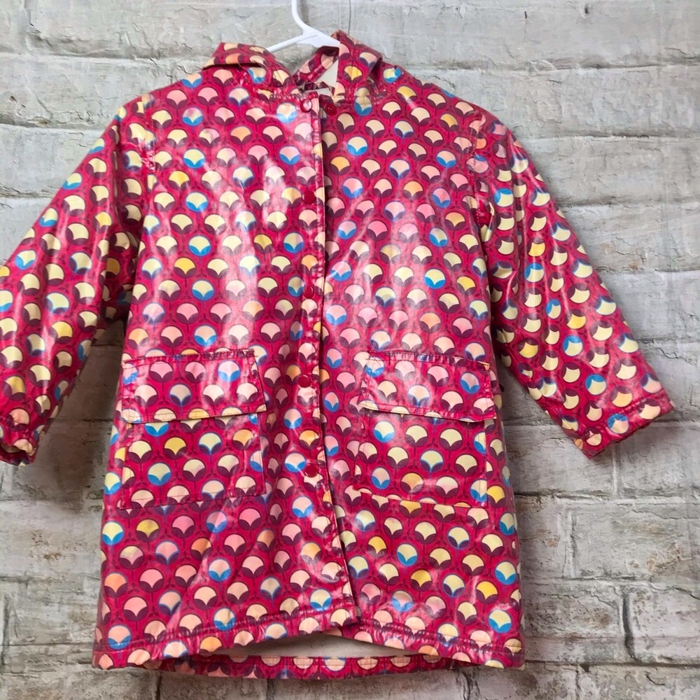 Pluie Pluie Raincoat Lined Sz 4 Snap Front